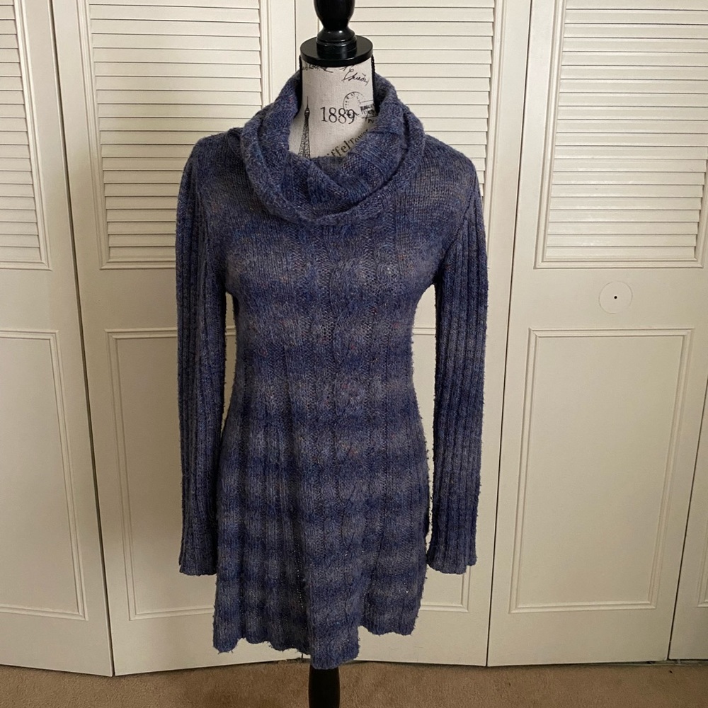 Joe Browns Blue cowl neck Tunic long Sweater